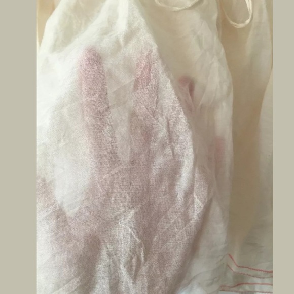 Zara Boho Silk Drawstring top.  Small - Picture 6 of 7